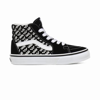 Gyerek Vans Logo Repeat Sk8-HI Magasszárú Cipő VA1407659 Fekete/Fehér